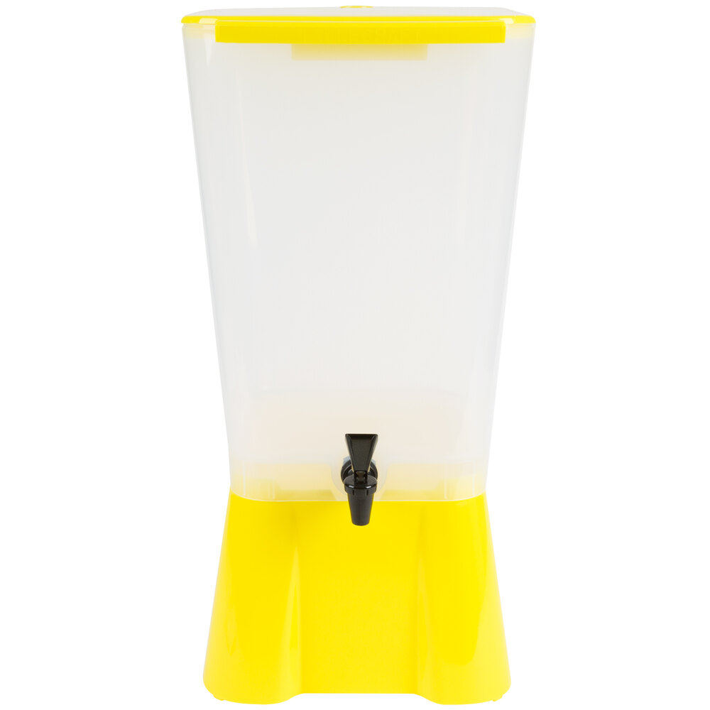 Tablecraft 1055 5 Gallon Yellow Beverage / Juice Dispenser