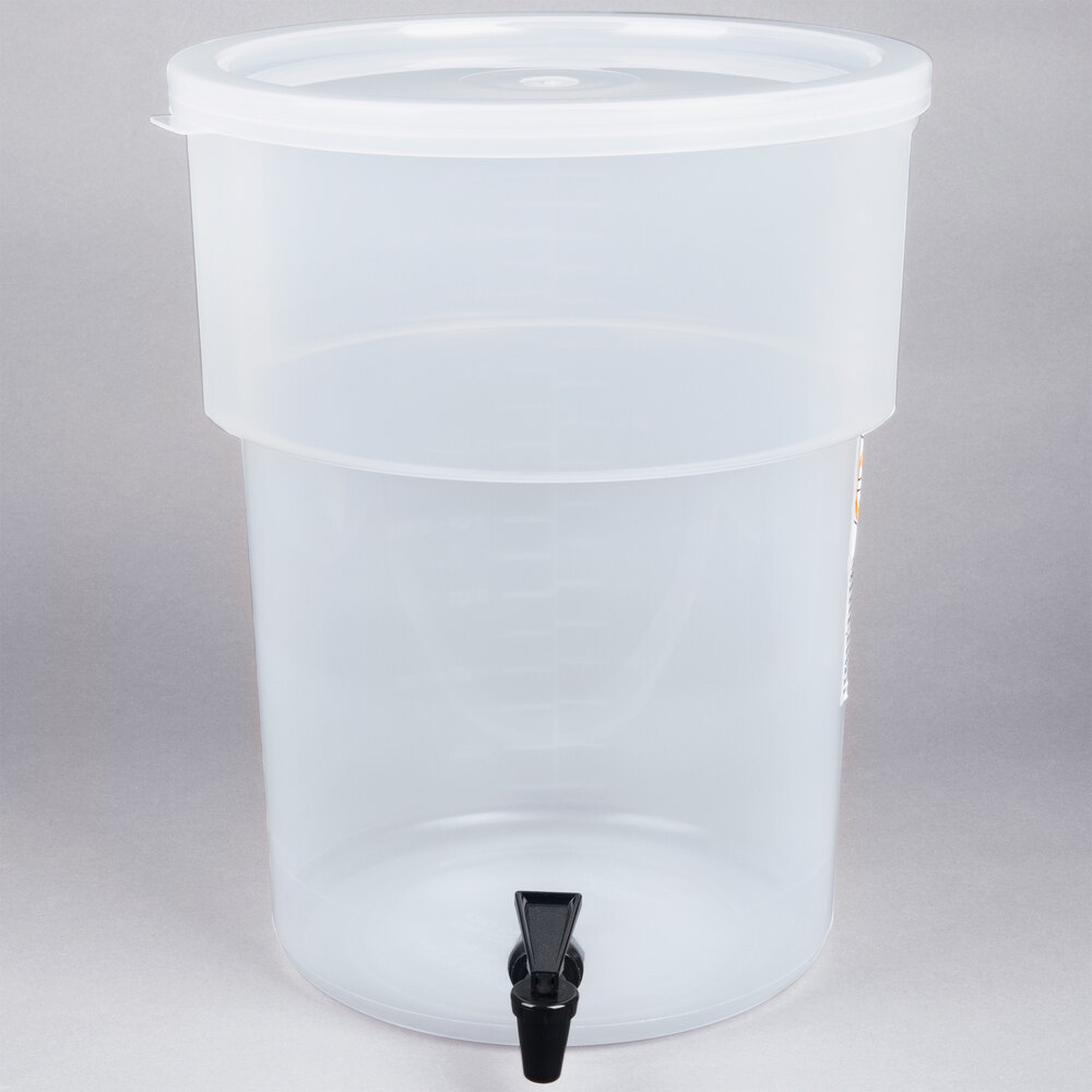 Carlisle 220930 5 Gallon See-Thru Round Beverage Dispenser (No Base)