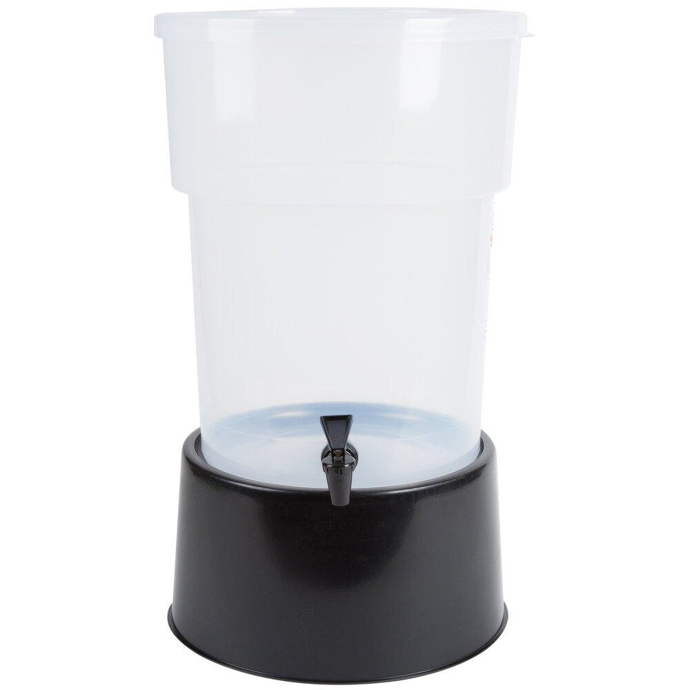 Carlisle 222903 5 Gallon See-Thru Round Beverage Dispenser with Base