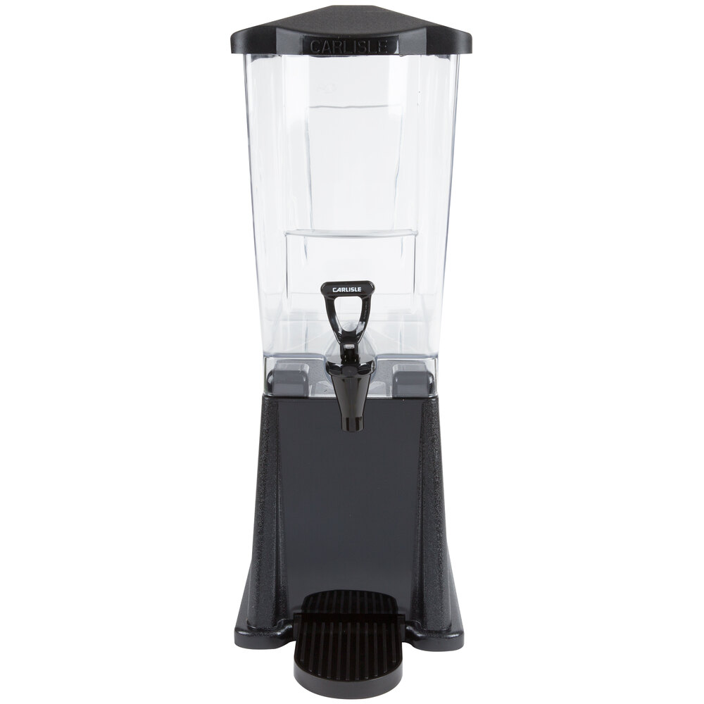 Carlisle 1085003 TrimLine 3 Gallon Black Premium Beverage / Juice Dispenser