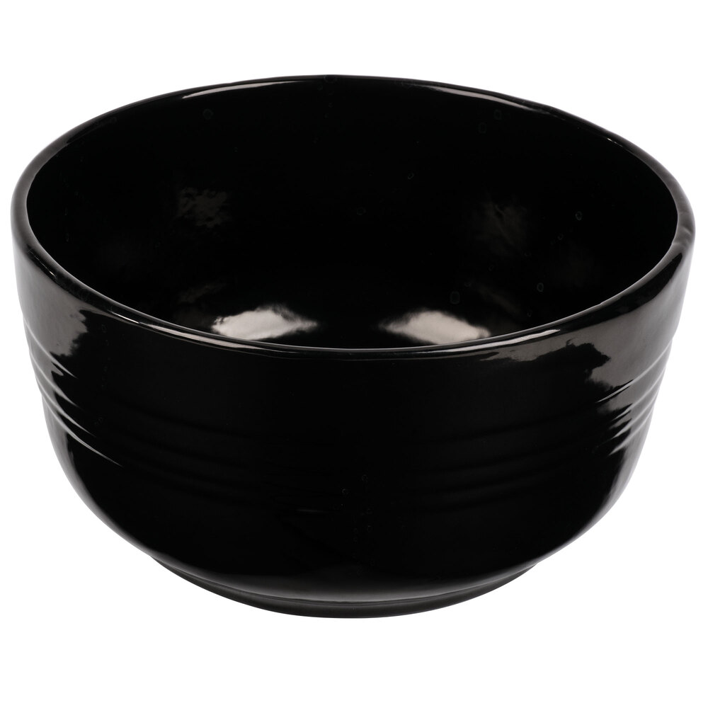 Tablecraft CW3180BK 6.75 Qt. Black Cast Aluminum Fruit Bowl