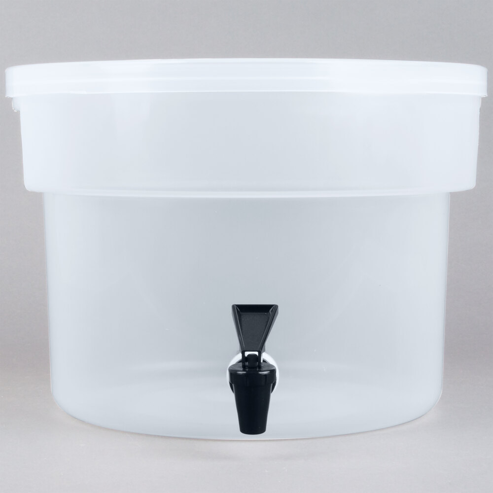 Carlisle 221930 3 Gallon See-Thru Round Beverage Dispenser (No Base)