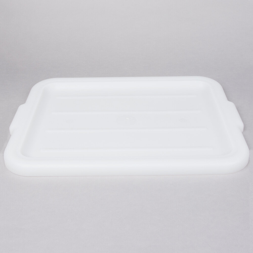 Vollrath 1522-C05 Traex® Color-Mate™ White Recessed Bus Tub / Food Storage Box Lid - 20" x 15"