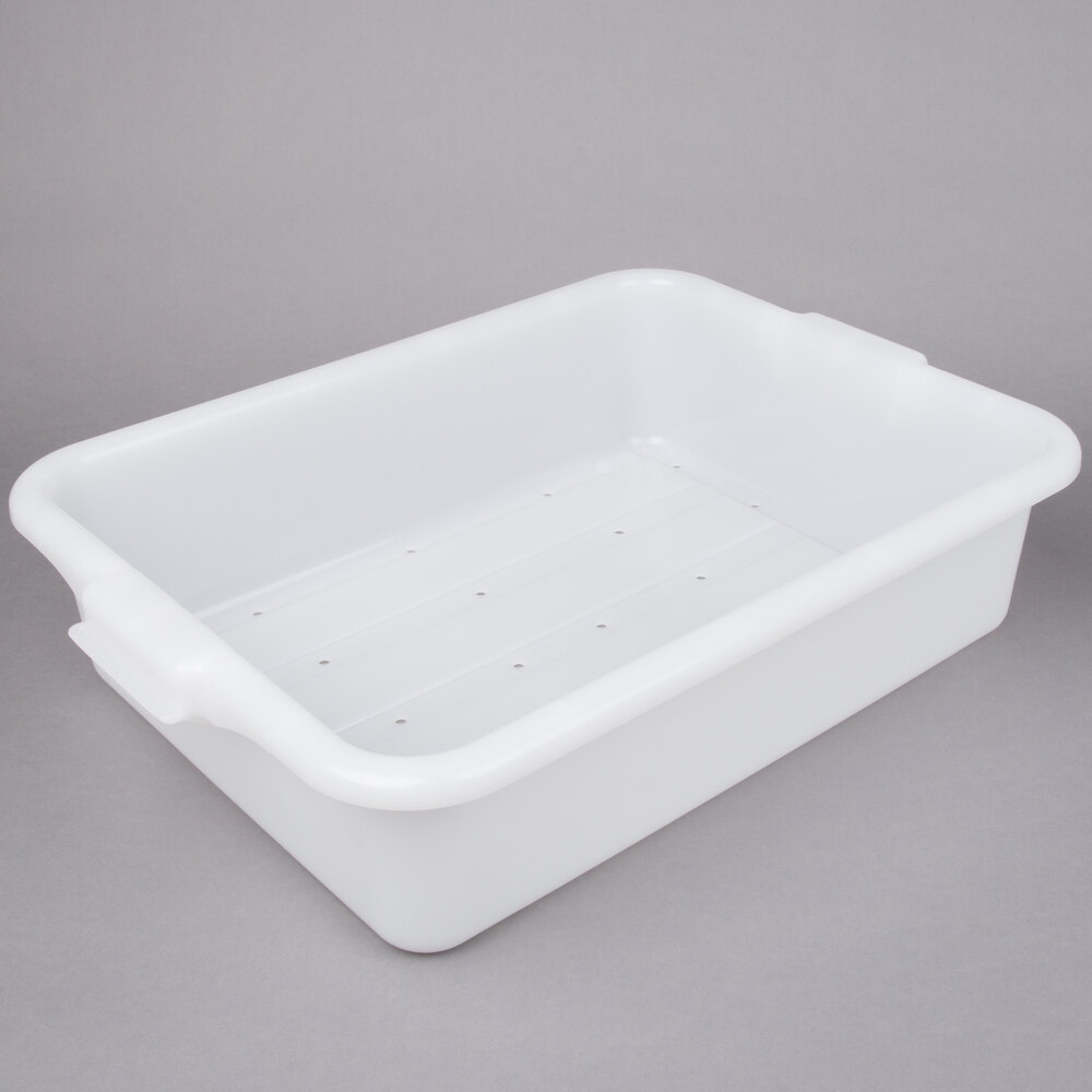 Vollrath 1511-C05 Traex® Color-Mate™ White Perforated Drain Box - 20" x 15" x 5"