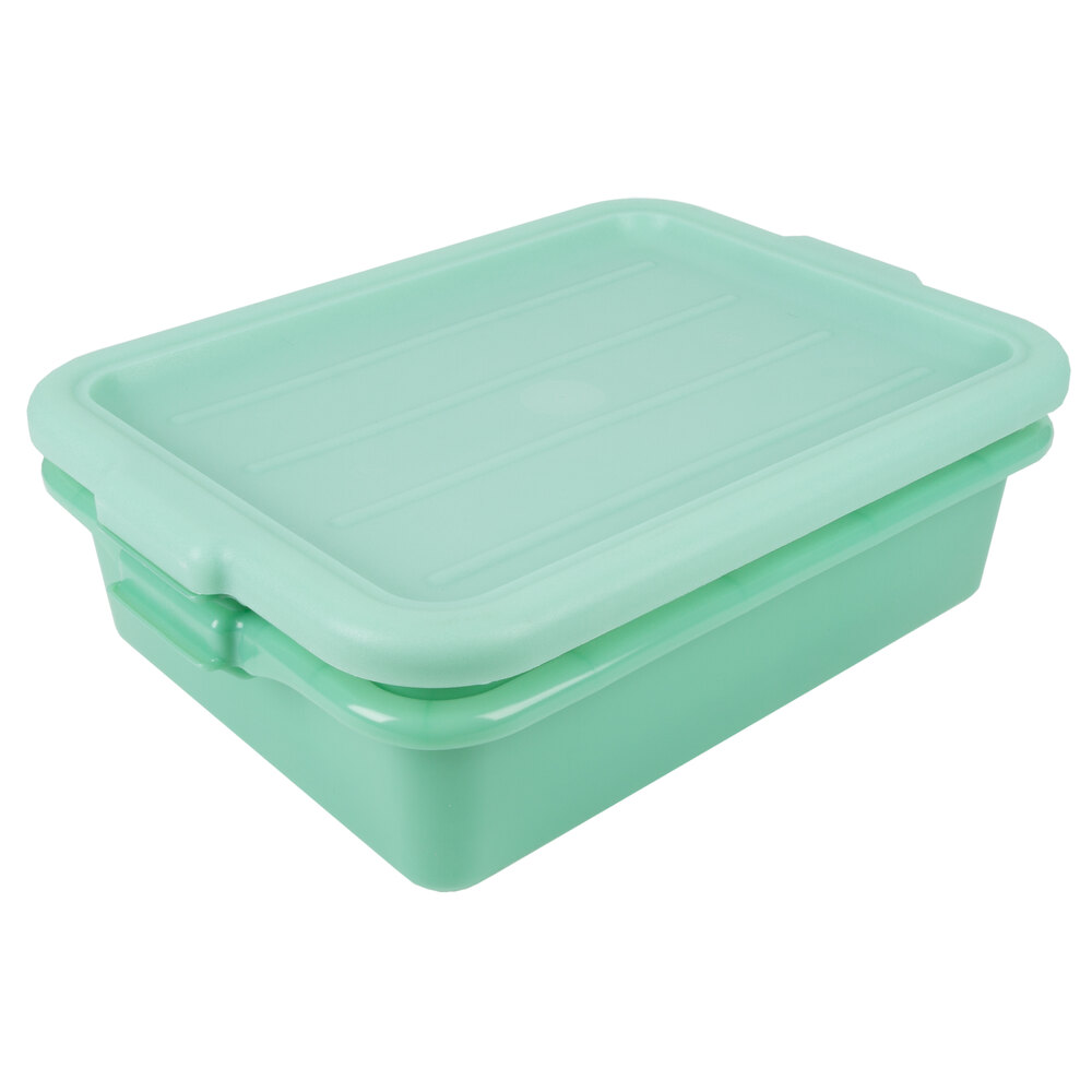 Vollrath 1501-C19 Traex® Color-Mate™ Green 20" x 15" x 5" Food Storage Drain Box Set with Recessed Lid
