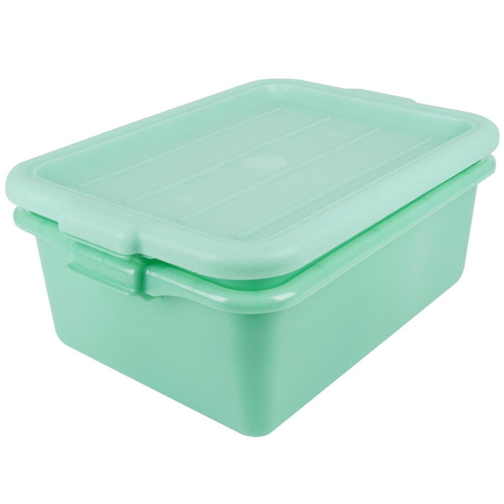 Vollrath 1505-C19 Traex® Color-Mate™ Green 20" x 15" x 7" Food Storage Drain Box Set with Recessed Lid