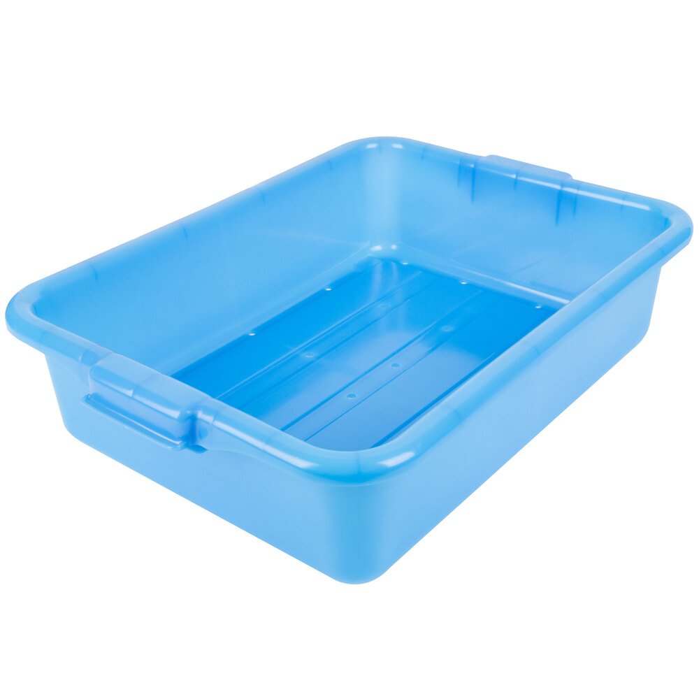 Vollrath 1511-C04 Traex® Color-Mate™ Blue Perforated Drain Box - 20" x 15" x 5"
