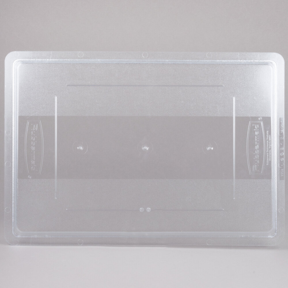 Rubbermaid® FG330200CLR Clear Polycarbonate Food Storage Box Lid - 26" x 18"