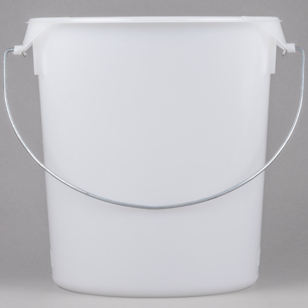 Rubbermaid® 22 Qt. White Round Polyethylene Food Storage Container with Bail