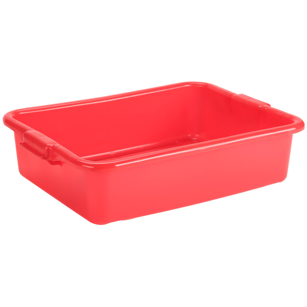 Vollrath 1521-C02 Traex® Color-Mate™ Red Bus Tub / Food Storage Box - 20" x 15" x 5"