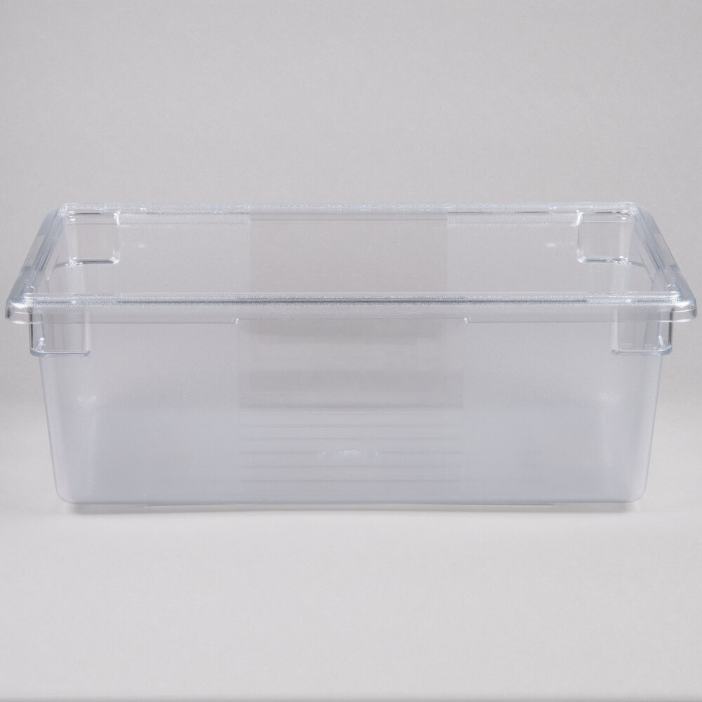 Rubbermaid® FG330000CLR Clear Polycarbonate Food Storage Box - 26" x 18" x 9"