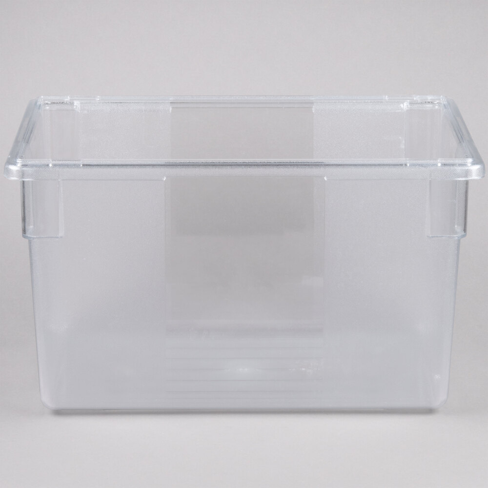 Rubbermaid® FG330100CLR Clear Polycarbonate Food Storage Box - 26" x 18" x 15"