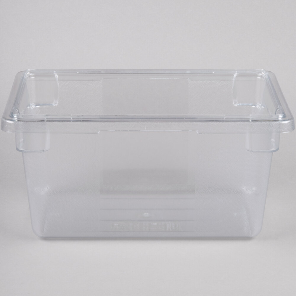 Rubbermaid® FG330400CLR Clear Polycarbonate Food Storage Box - 18" x 12" x 9"