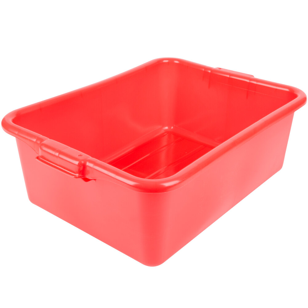 Vollrath 1527-C02 Traex® Color-Mate™ Red Bus Tub / Food Storage Box - 20" x 15" x 7"