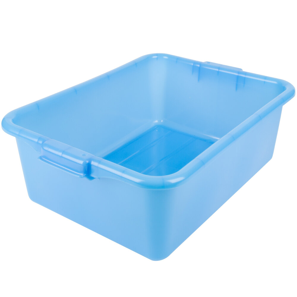 Vollrath 1527-C04 Traex® Color-Mate™ Blue Bus Tub / Food Storage Box - 20" x 15" x 7"