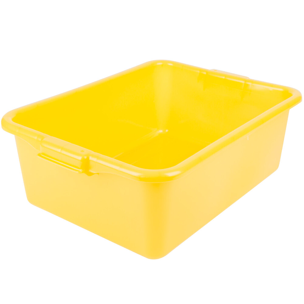 Vollrath 1527-C08 Traex® Color-Mate™ Yellow Bus Tub / Food Storage Box - 20" x 15" x 7"