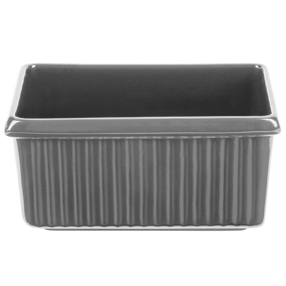 Tablecraft CW1530N 3 Qt. Natural Rectangle Server with Ridges