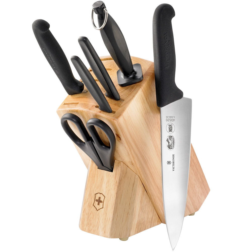 Victorinox 5.1193.7-X2 7 Piece Fibrox Handle Knife Block
