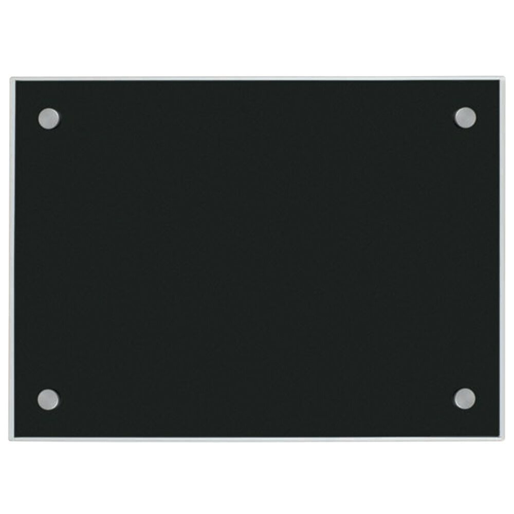 Aarco BKGB1824NT 24" x 18" Black Pure Glass Markerboard