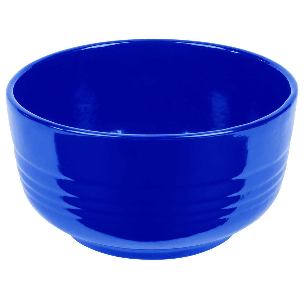 Tablecraft CW3170CBL 3.5 Qt. Cobalt Blue Cast Aluminum Fruit Bowl
