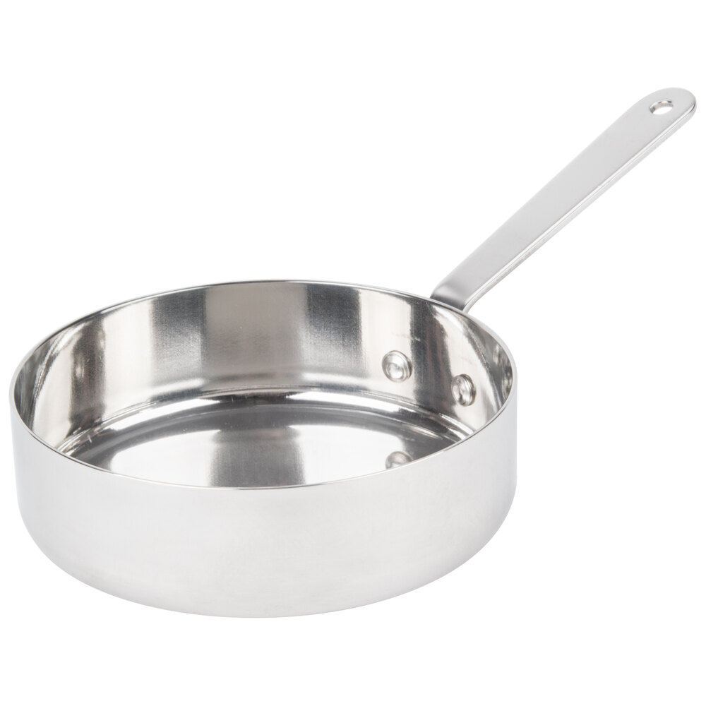 American Metalcraft SHSP40 7.5 oz. Mini Stainless Steel Fry Pan
