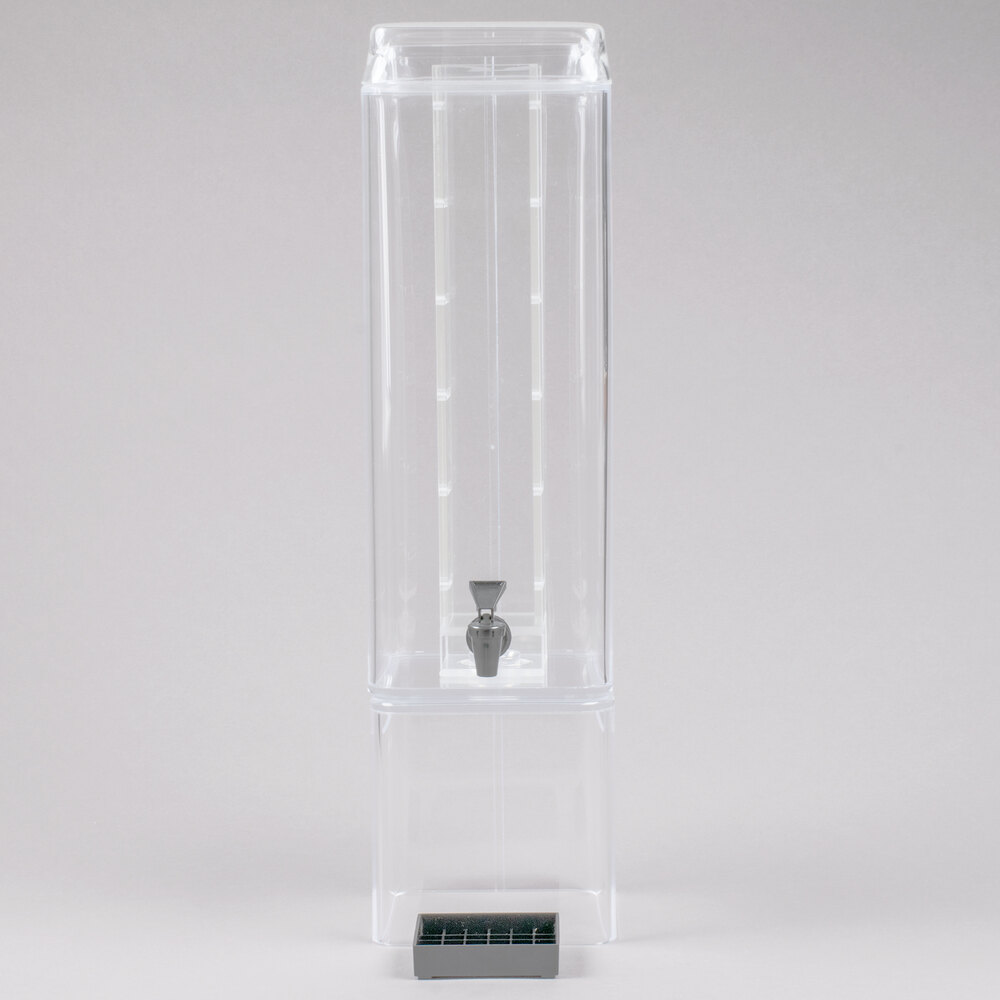 Cal-Mil 1112-3AINFH Classic 3 Gallon Acrylic Beverage Dispenser with Infusion Chamber and Side Handles