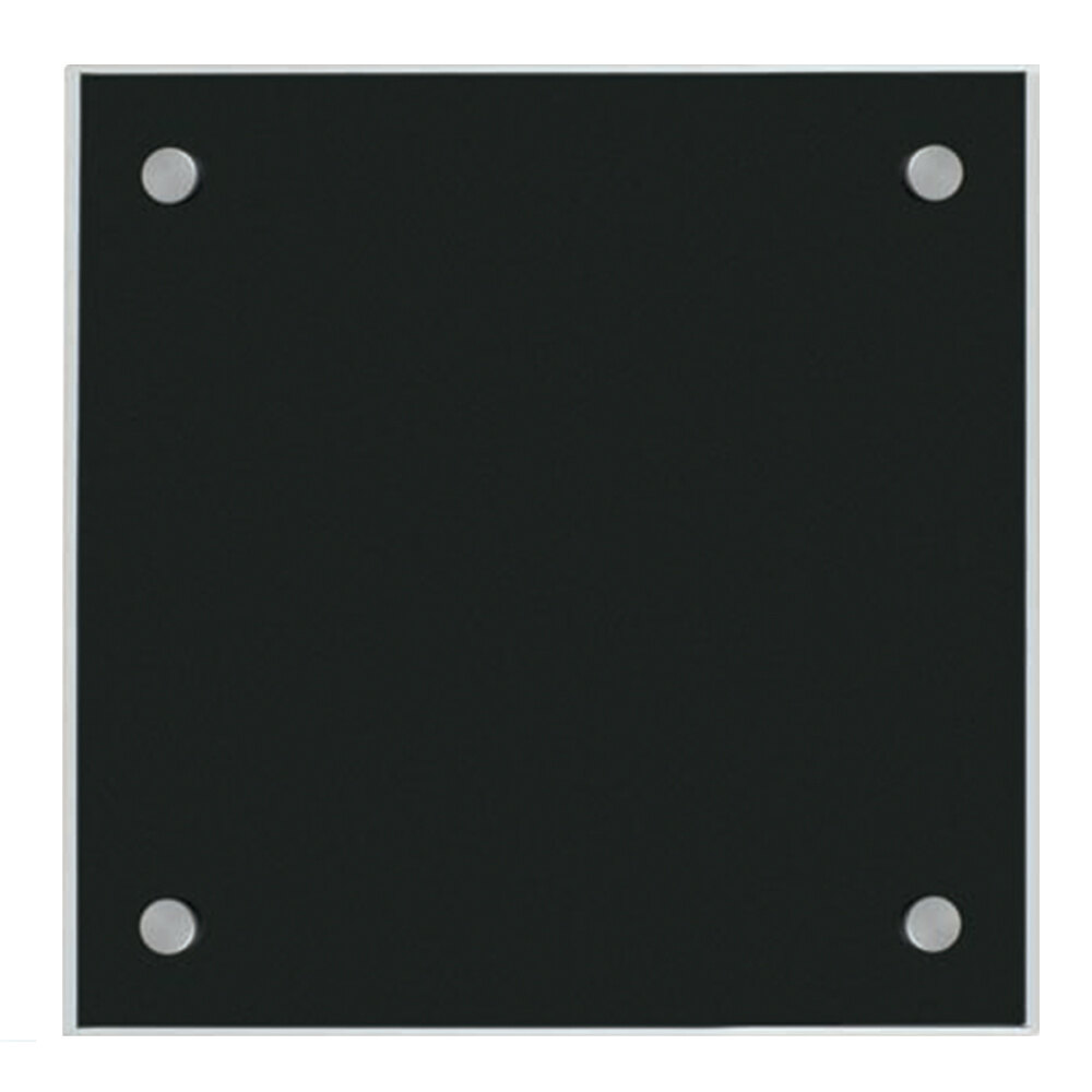 Aarco BKGB4848NT 48" x 48" Black Pure Glass Markerboard