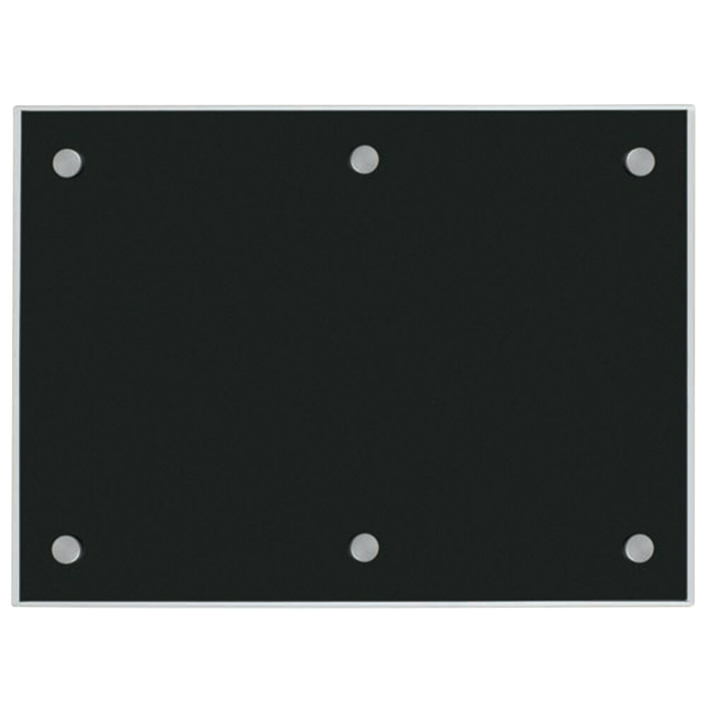 Aarco BKGB4872NT 72" x 48" Black Pure Glass Markerboard