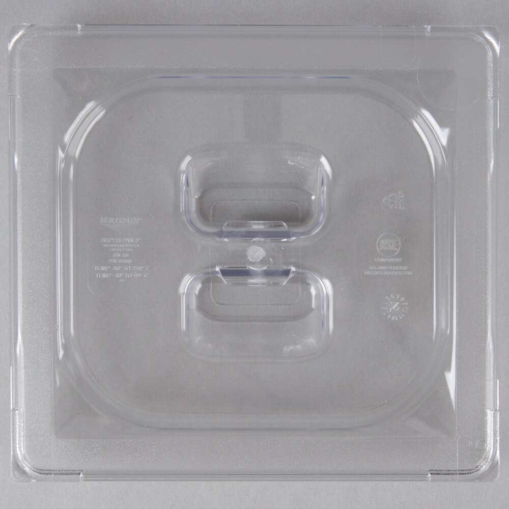 Vollrath 31600 Super Pan® 1/6 Size Clear Polycarbonate Solid Cover
