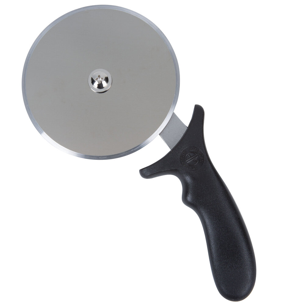American Metalcraft PPC5 5" Stainless Steel Pizza Cutter with Black Handle