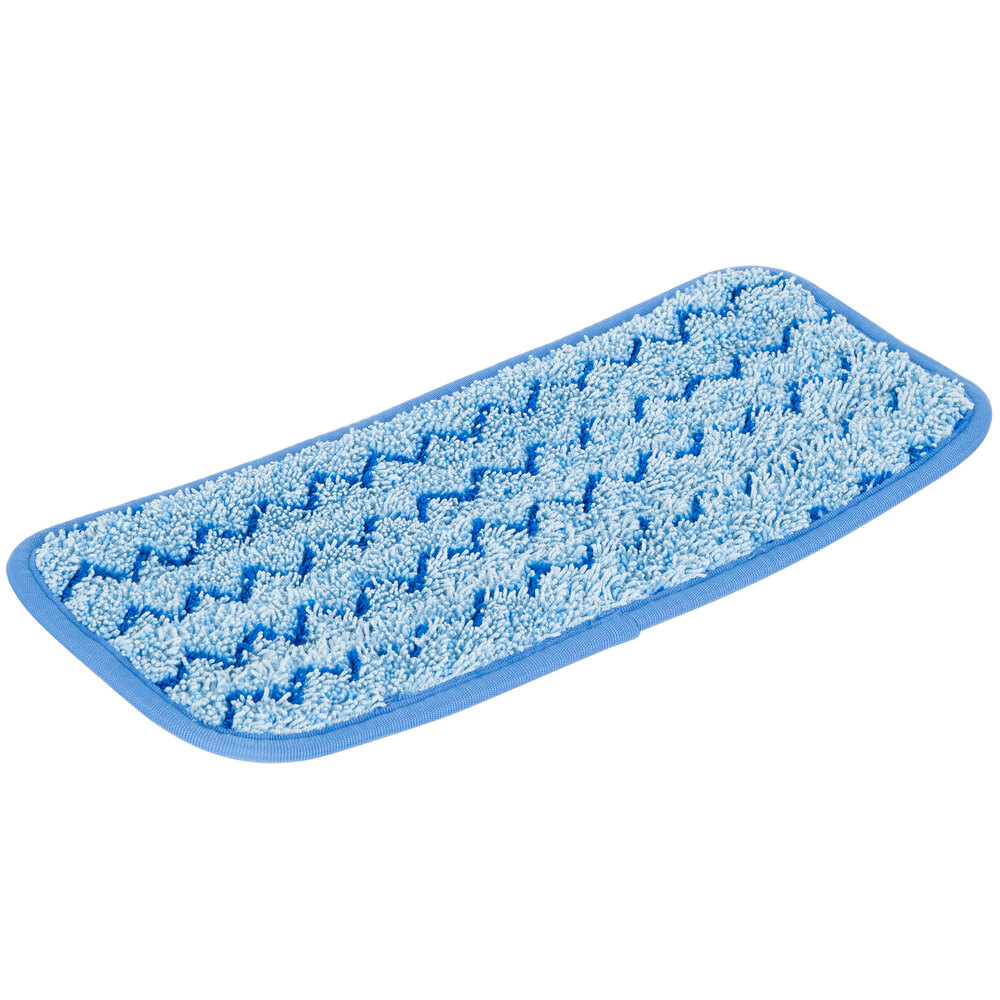 Rubbermaid® HYGEN™ FGQ82000BL00 11" Blue Microfiber Hook & Loop Wet Mop Pad