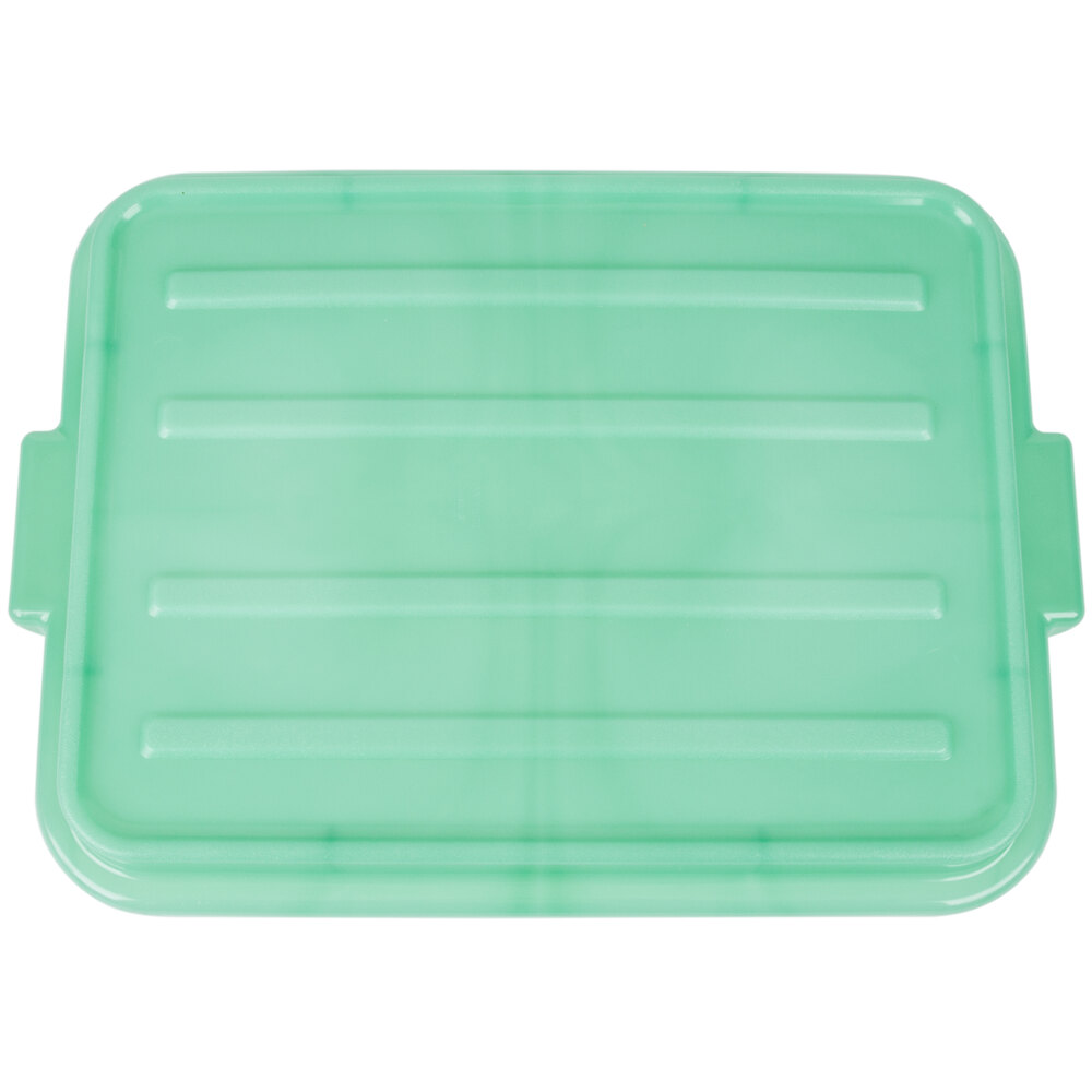 Vollrath 1500-C19 Traex® Color-Mate™ Green Raised Snap-On Bus Tub / Food Storage Box Lid - 20" x 15" x 2"