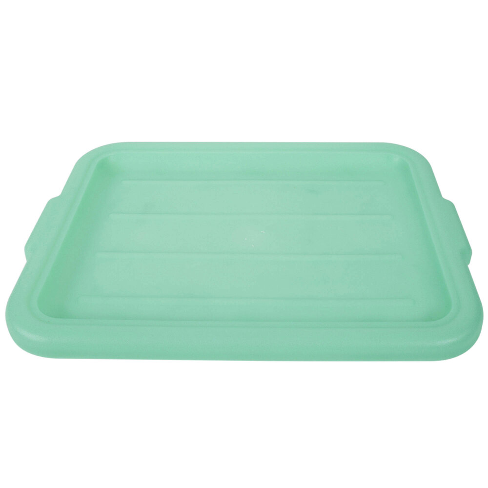 Vollrath 1522-C19 Traex® Color-Mate™ Green Recessed Bus Tub / Food Storage Box Lid - 20" x 15"