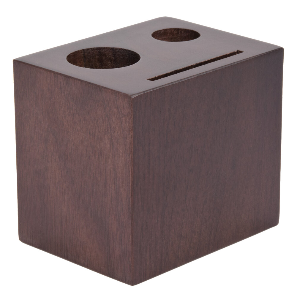 American Metalcraft WBW 2 3/4" x 3 1/2" Espresso Block Check Presenter