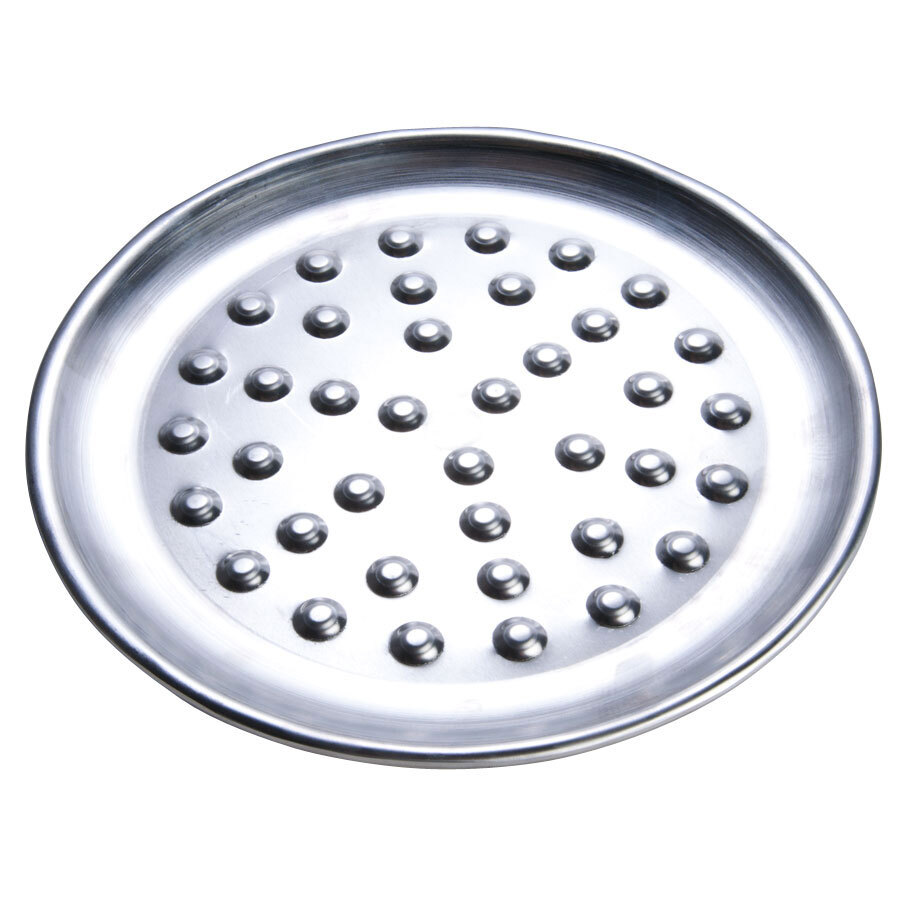 American Metalcraft NCTP16 16" Standard Weight Aluminum Coupe Pizza Pan with Nibs