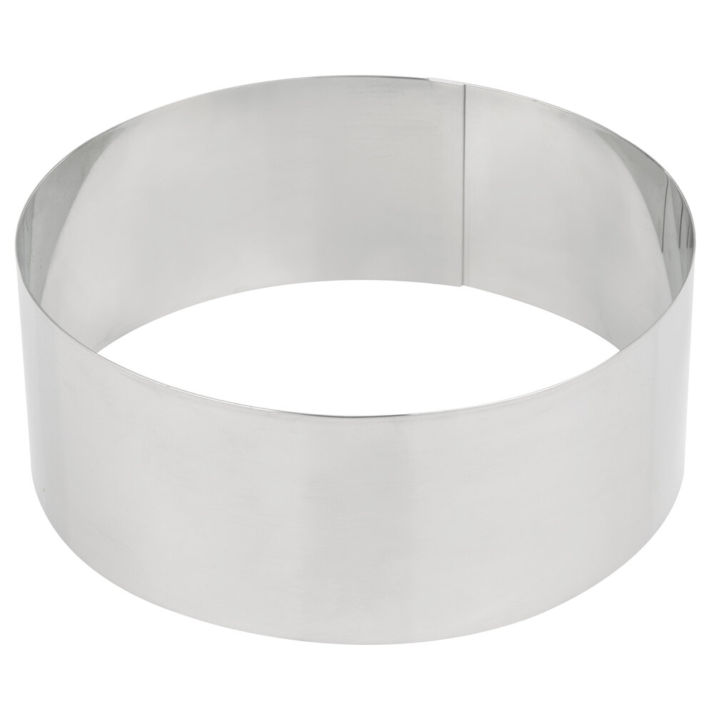 American Metalcraft SR6083 8" x 3" Stainless Steel Round Cake Ring