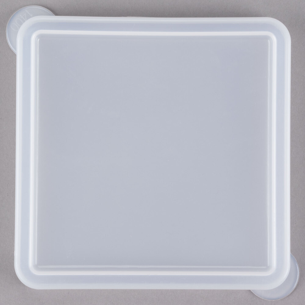GET LID-1400-CL Clear Polypropylene Lid for ML-148 Square Crocks - 12/Case