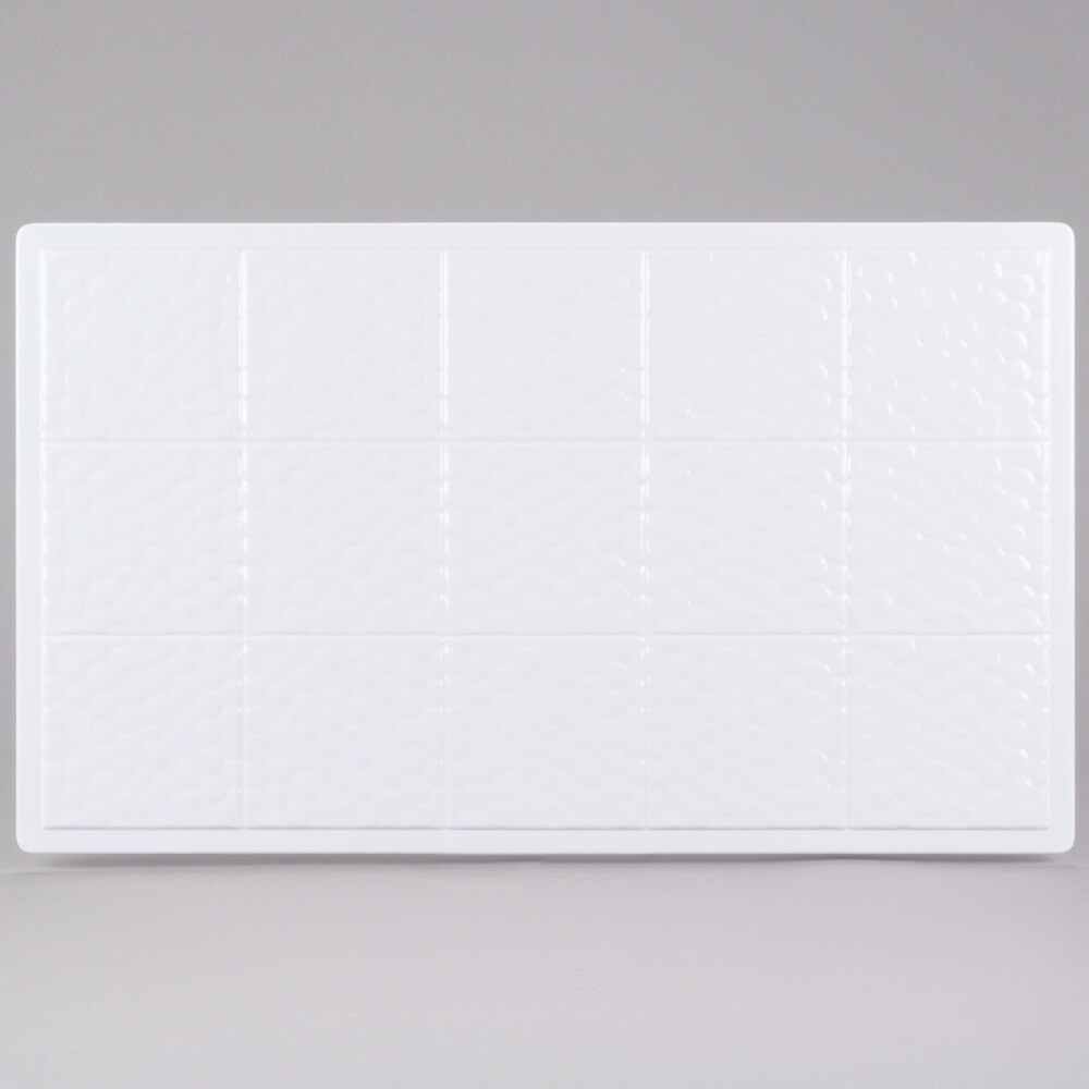 GET ML-160 21 1/2" x 13" Full Size White Melamine Solid Adapter Plate Cut-Out Cover