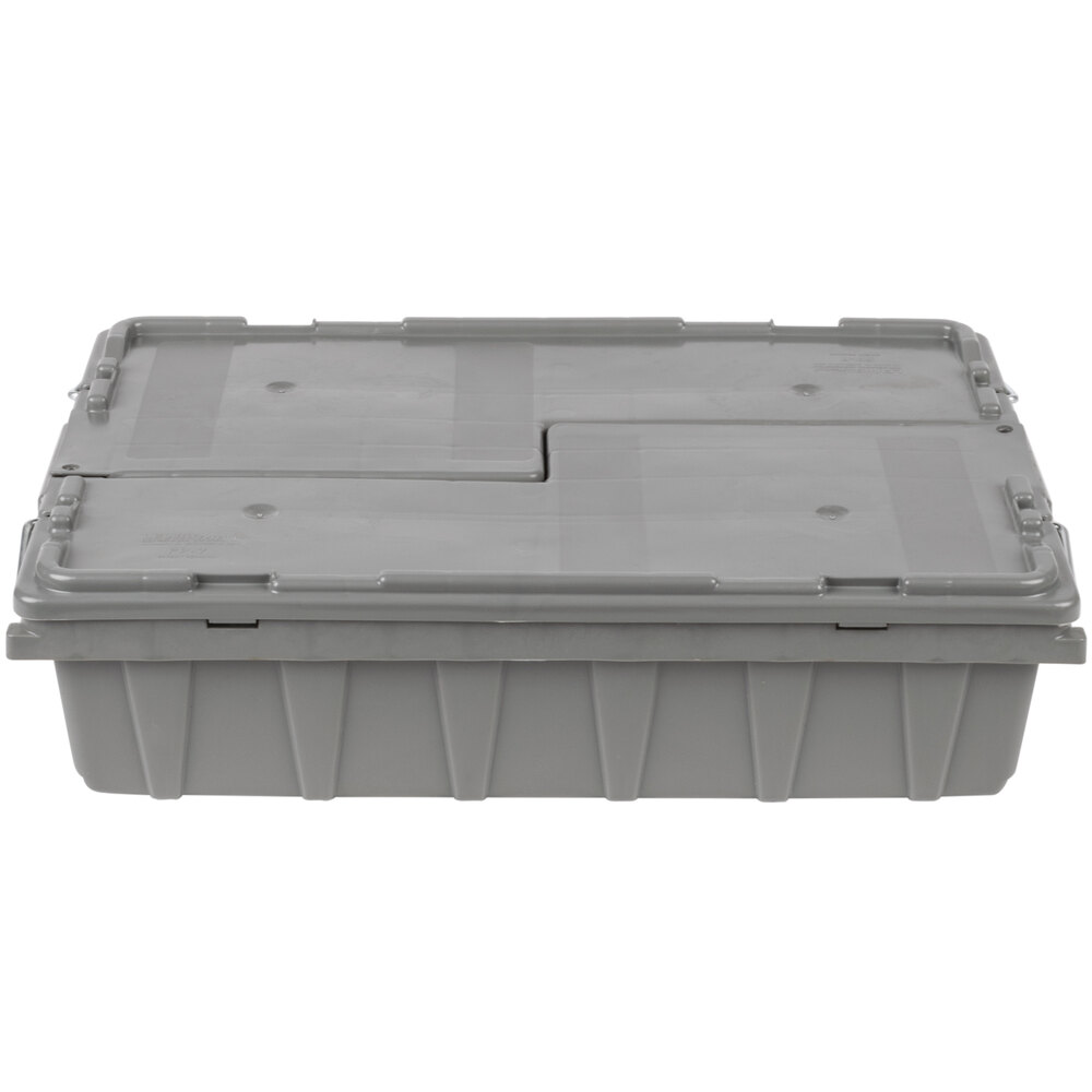 Vollrath 52649 Tote 'N Store 18 3/4" x 13 1/4" x 4 5/8" Gray Buffetware Box