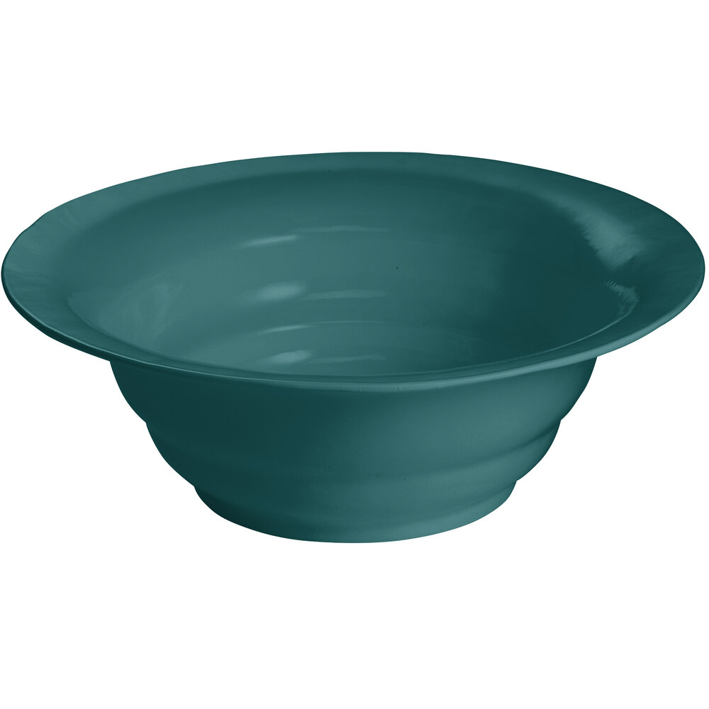 Tablecraft CW3120HGN 10 Qt. Hunter Green Cast Aluminum Wide Rim Salad Bowl