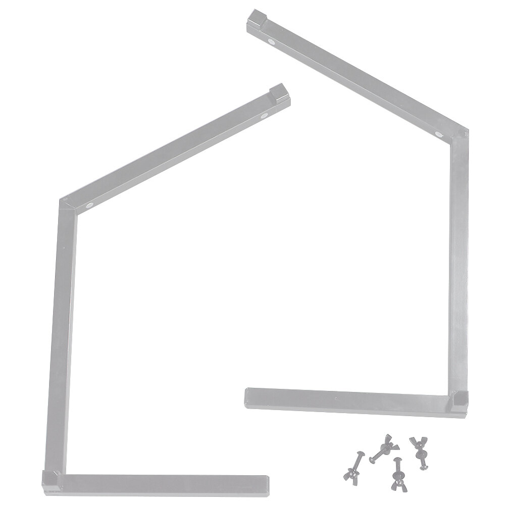 Carlisle 984823 Aluminum Replacement Standard Single-Sided Sneeze Guard Leg - 2/Pack