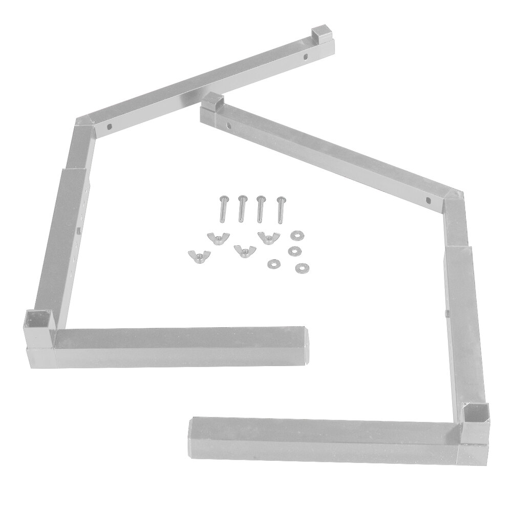 Carlisle 994823 Aluminum Replacement Adjustable Single-Sided Sneeze Guard Leg - 2/Pack