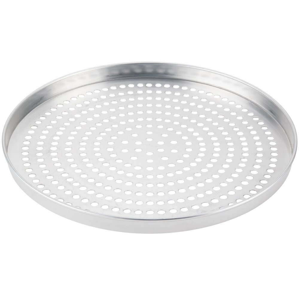 American Metalcraft SPA4015 15" x 1" Super Perforated Standard Weight Aluminum Straight Sided Pizza Pan