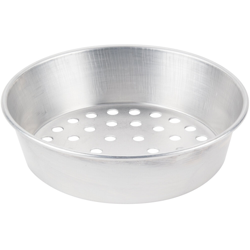American Metalcraft SPA90072 7" x 2" Super Perforated Standard Weight Aluminum Tapered / Nesting Pizza Pan