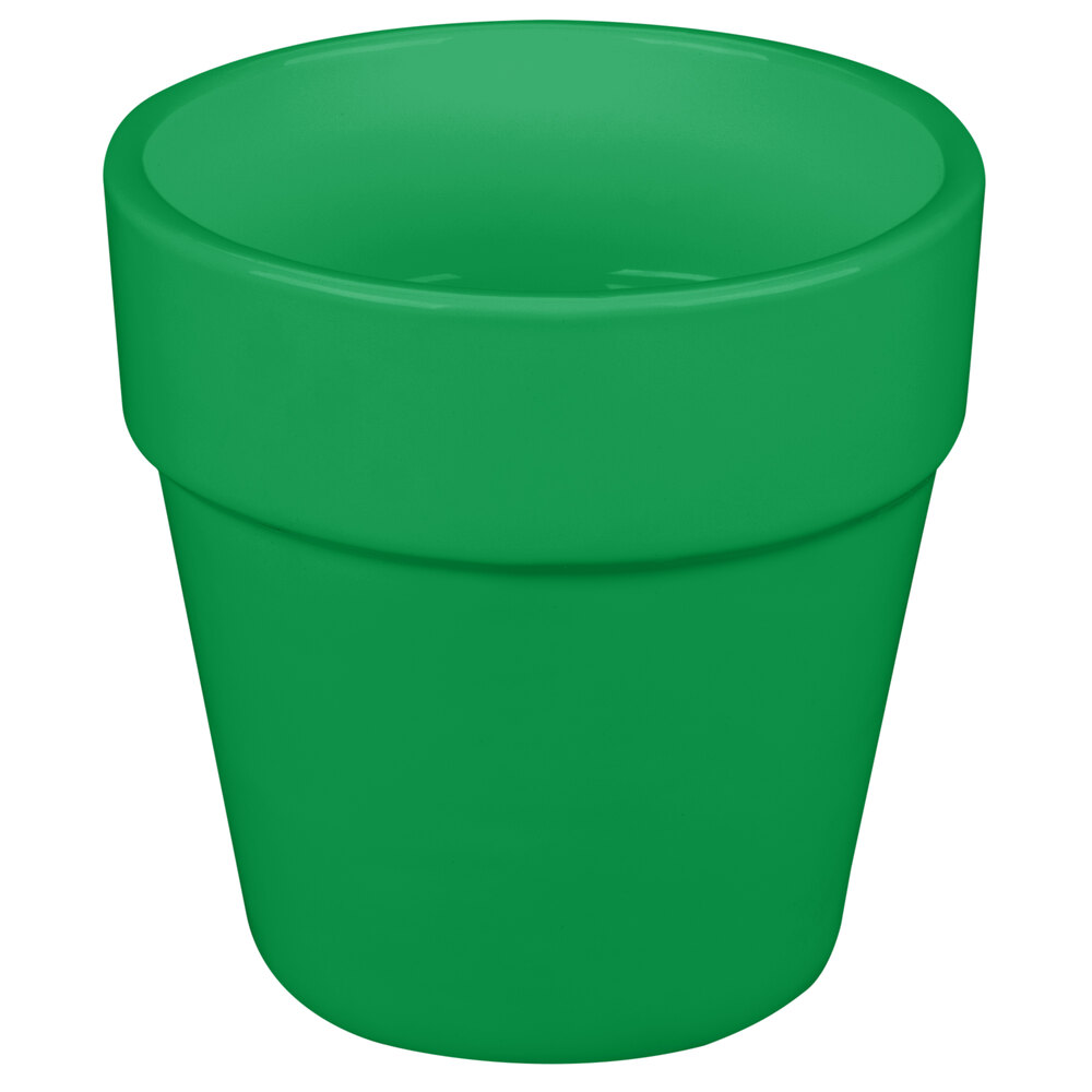 Tablecraft CW1445GN 2 Qt. Green Cast Aluminum Round Condiment Bowl