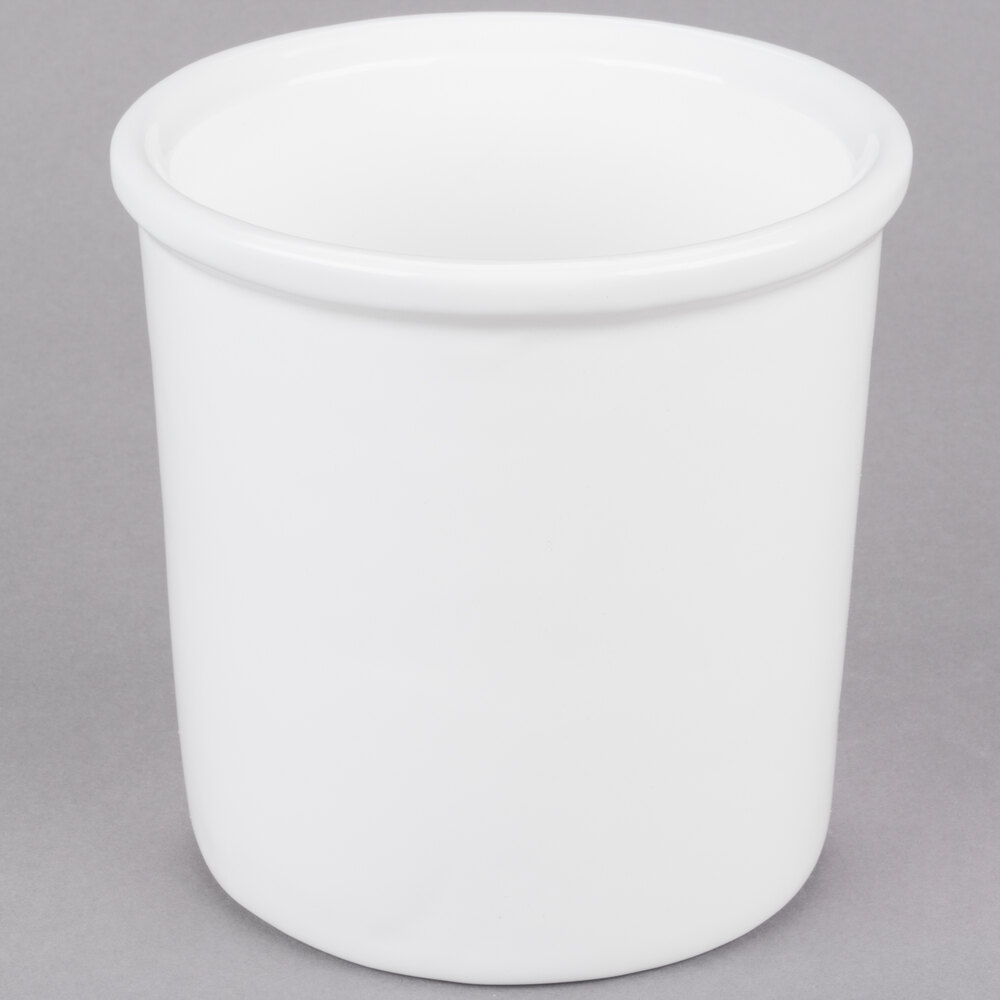 Tablecraft CW1665W 1.25 Qt. White Cast Aluminum Condiment Bowl