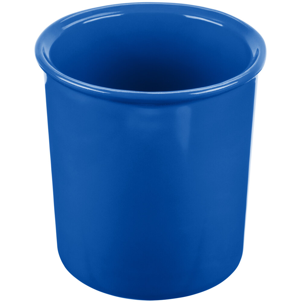 Tablecraft CW1680CBL 2.5 Qt. Cobalt Blue Cast Aluminum Salad Dressing Bowl