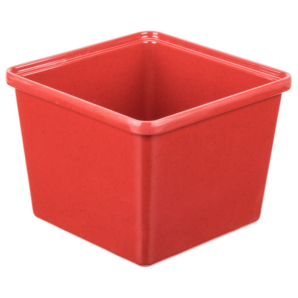 GET ML-149-RSP 2 Qt. Red Sensation Square Melamine Crock - 6/Case
