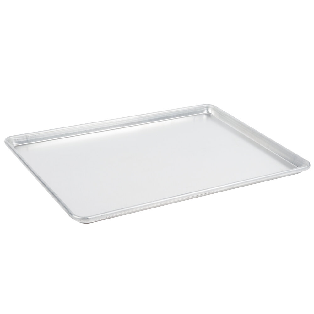 Vollrath 5315 Wear-Ever Full Size NSF 12 Gauge 18" x 26" Sanitary Open Bead Rim Aluminum Bun / Sheet Pan