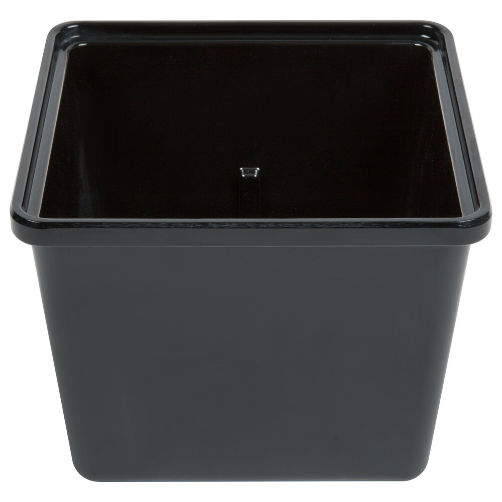 GET ML-149-BK 2 Qt. Black Square Melamine Crock